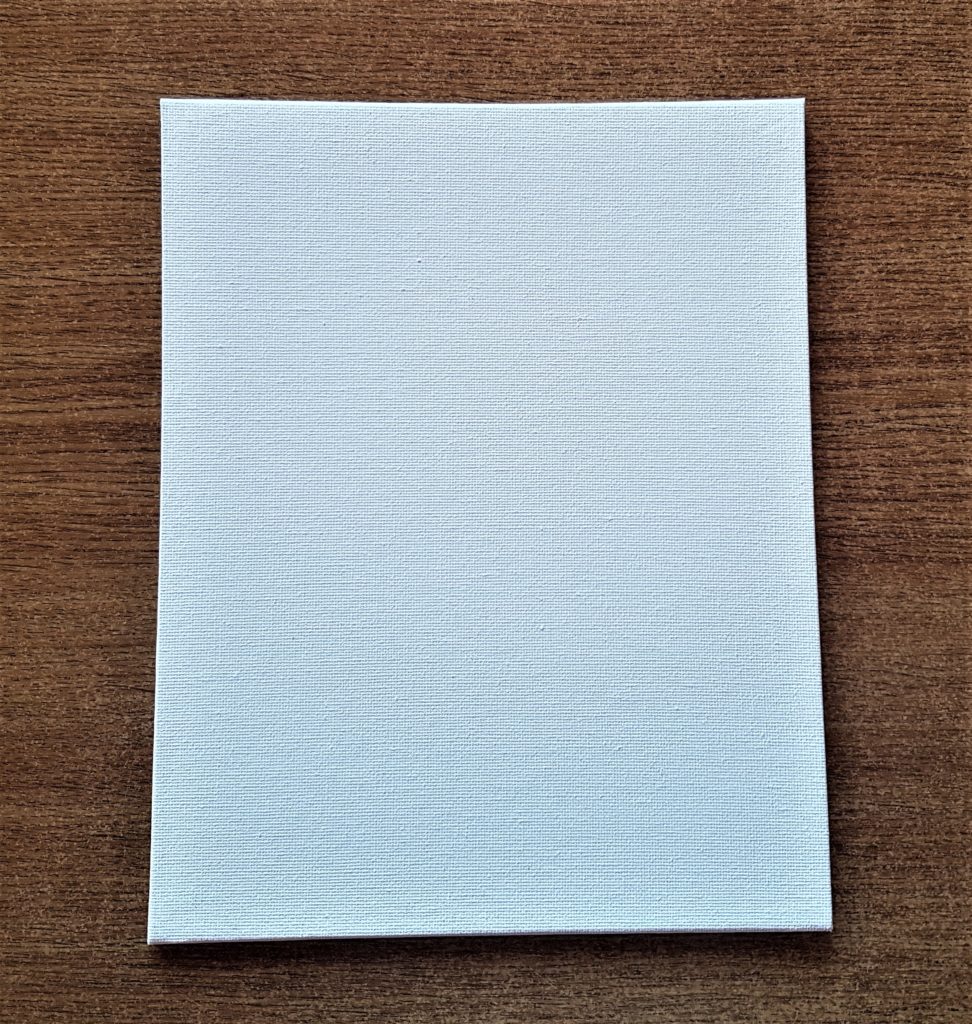 Canvas Board 8 inches in width and 10 inches in height.