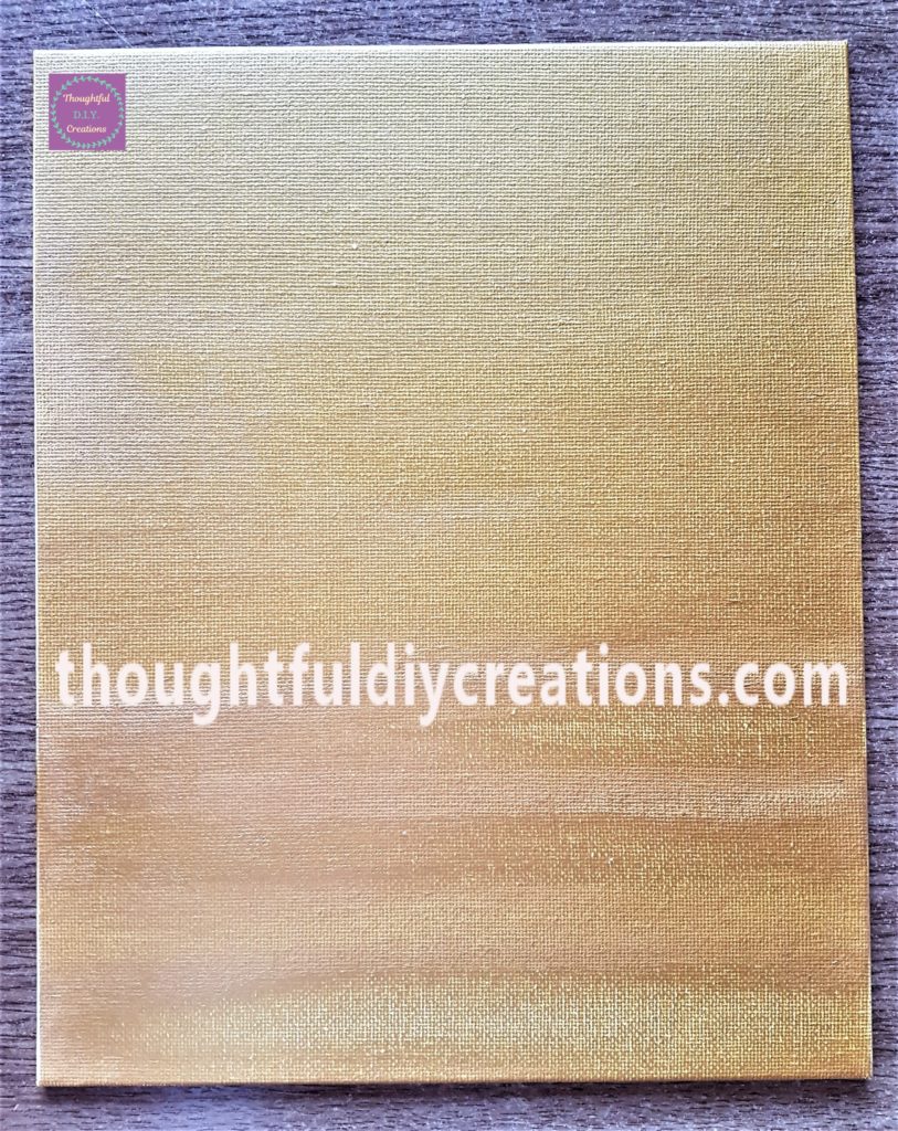 The third and final layer of paint on the canvas.