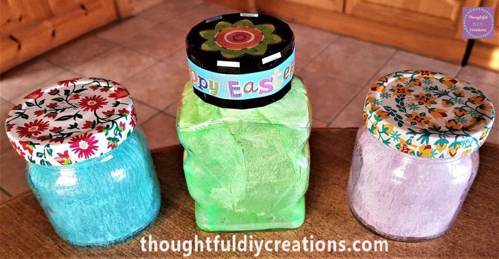 The jars with their lids back on.