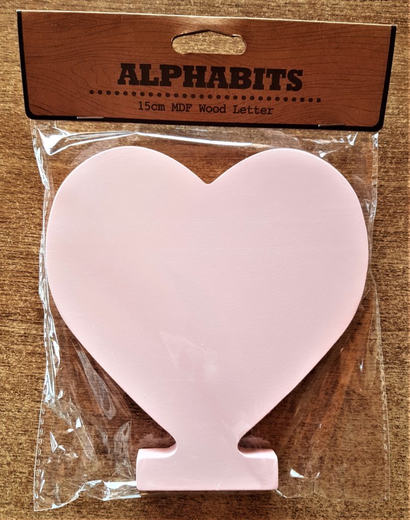 Pink MDF 15 cm Heart.