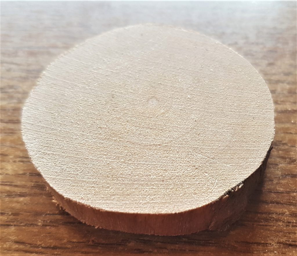 Wood Slice for the Bunny Door Sign.