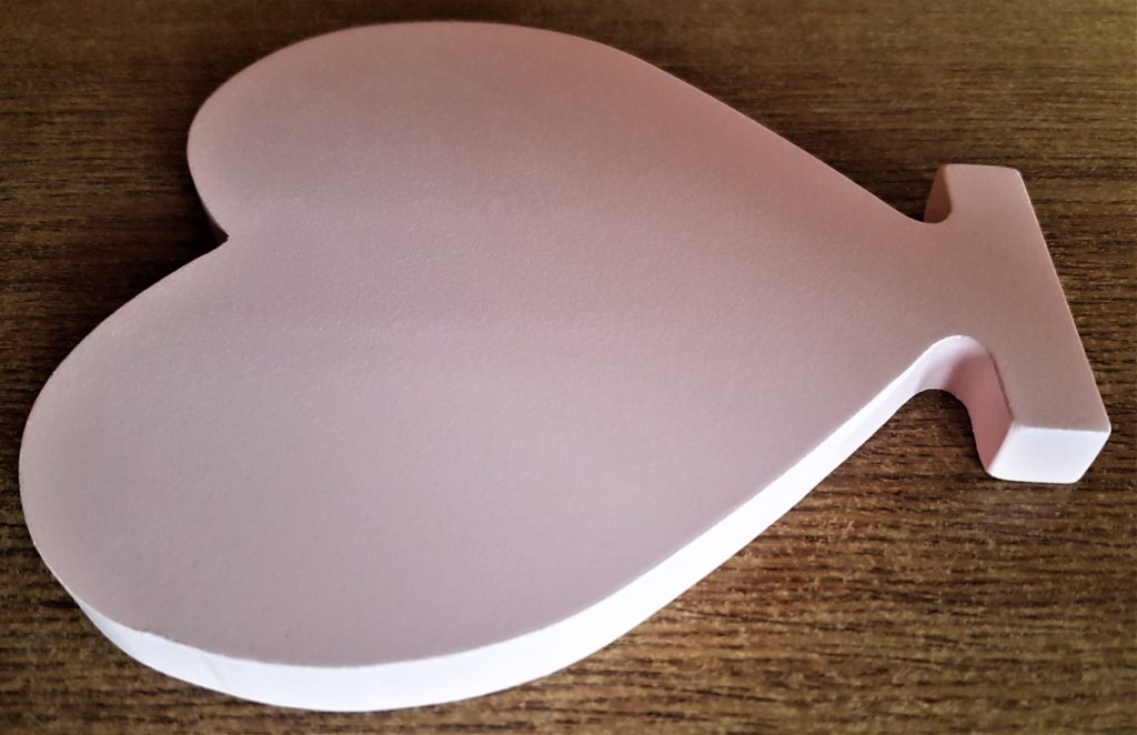 Pink Heart out of the Packet.