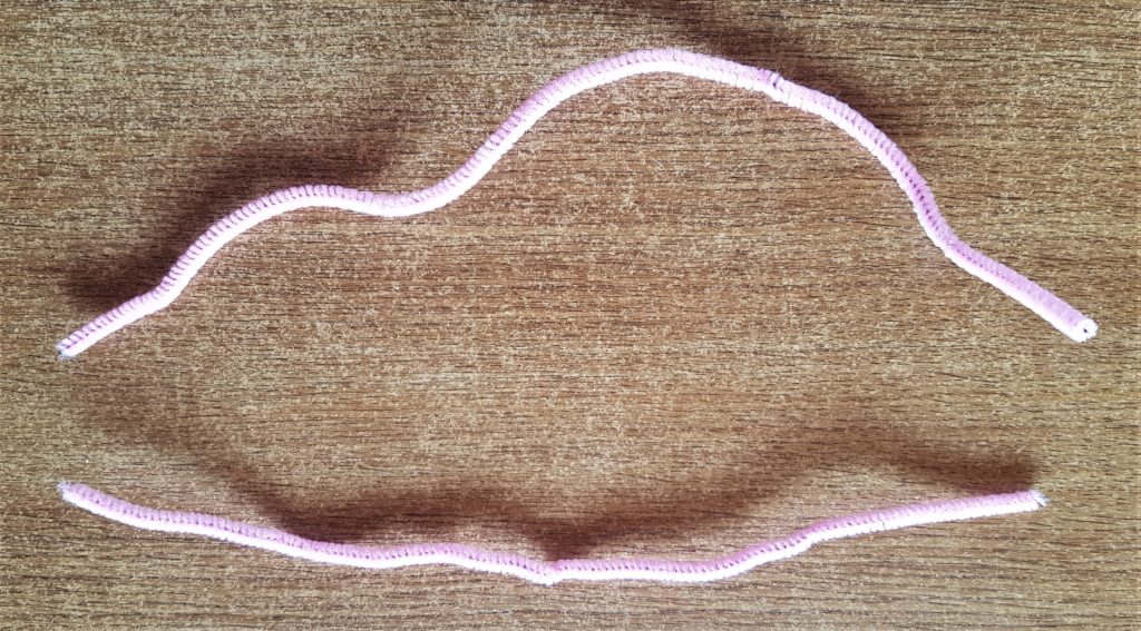 2 Pink Pipe Cleaners for the Bunny's Whiskers.