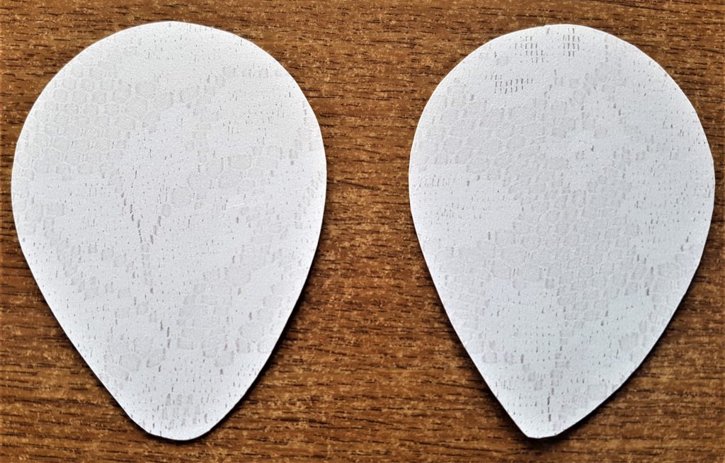 The 2 Bunny Ear shapes cut out.