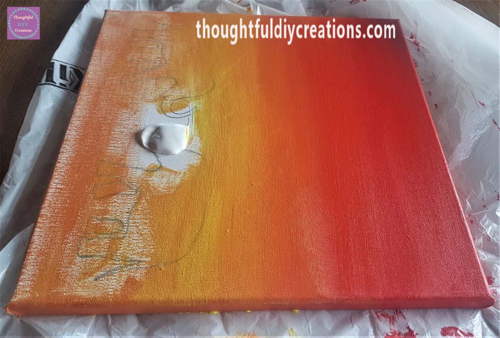 The sides of the canvas painted when each section was blended.