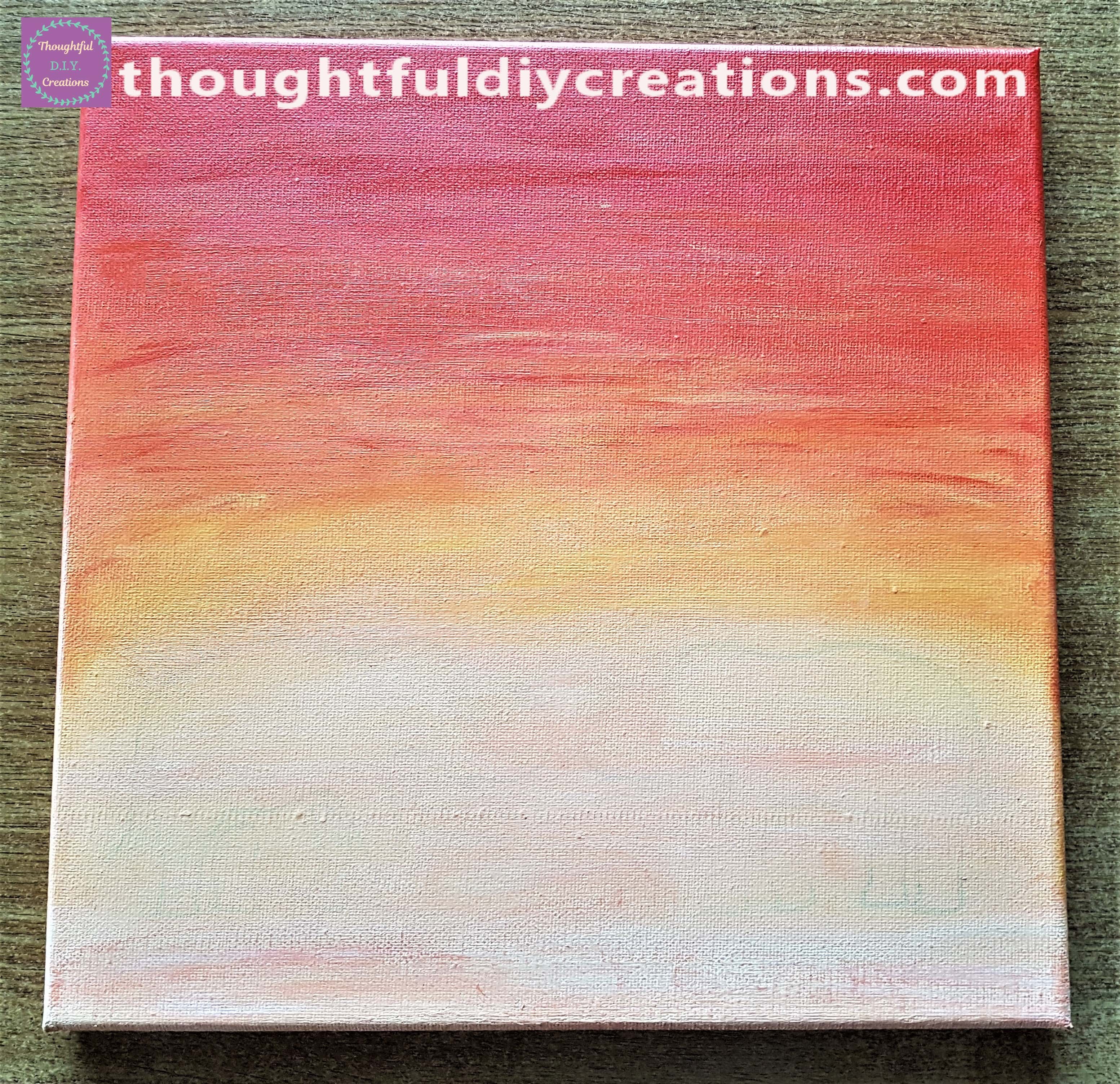 White paint blended into the canvas. More yellow and orange marks added to different areas of the canvas.