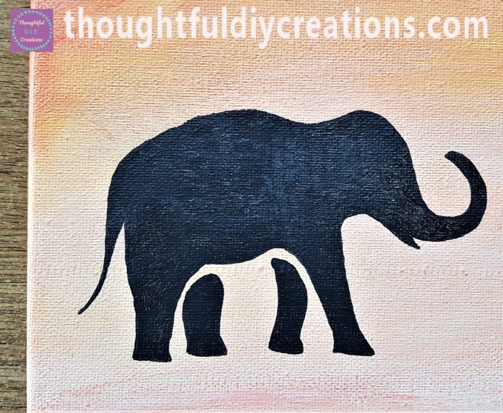 Close up photo of the finished elephant.