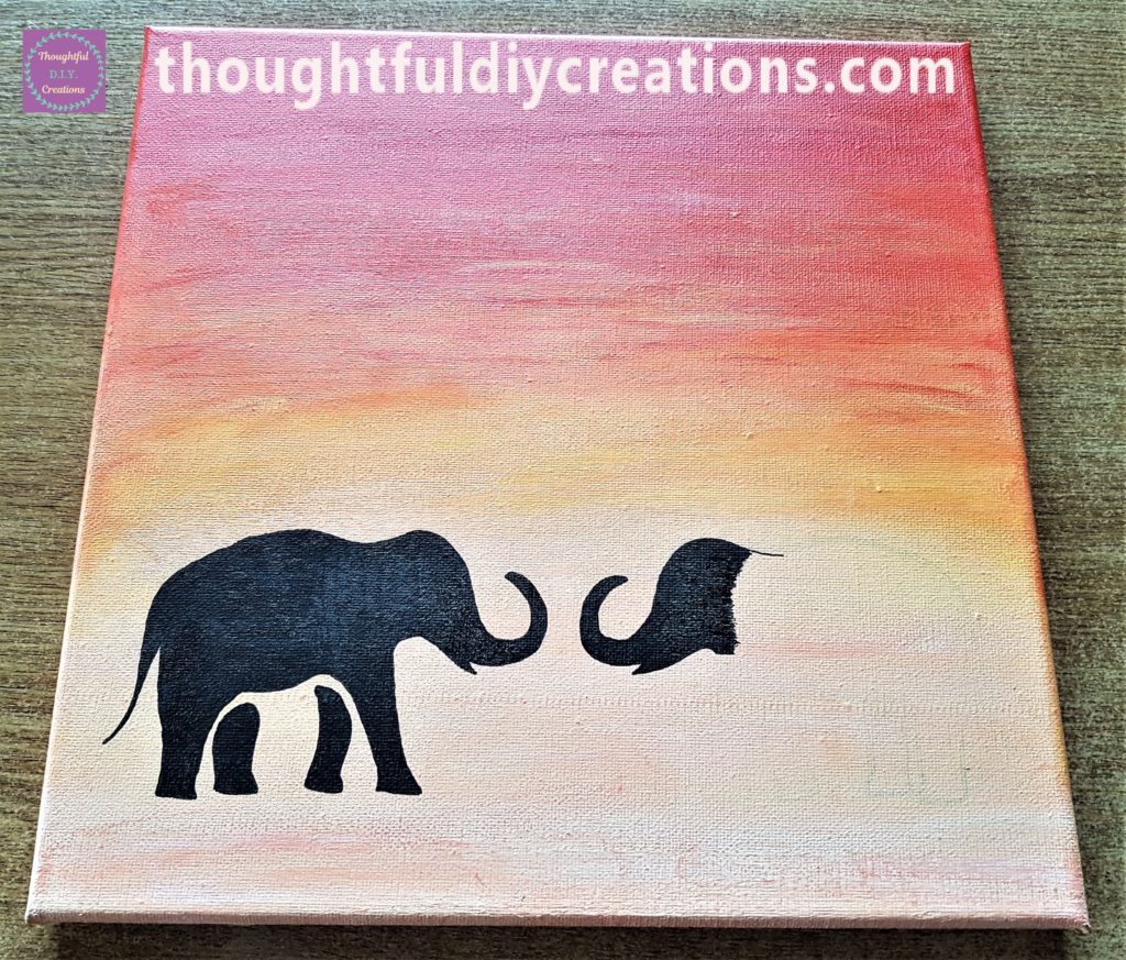 The same process repeated with the second elephant.