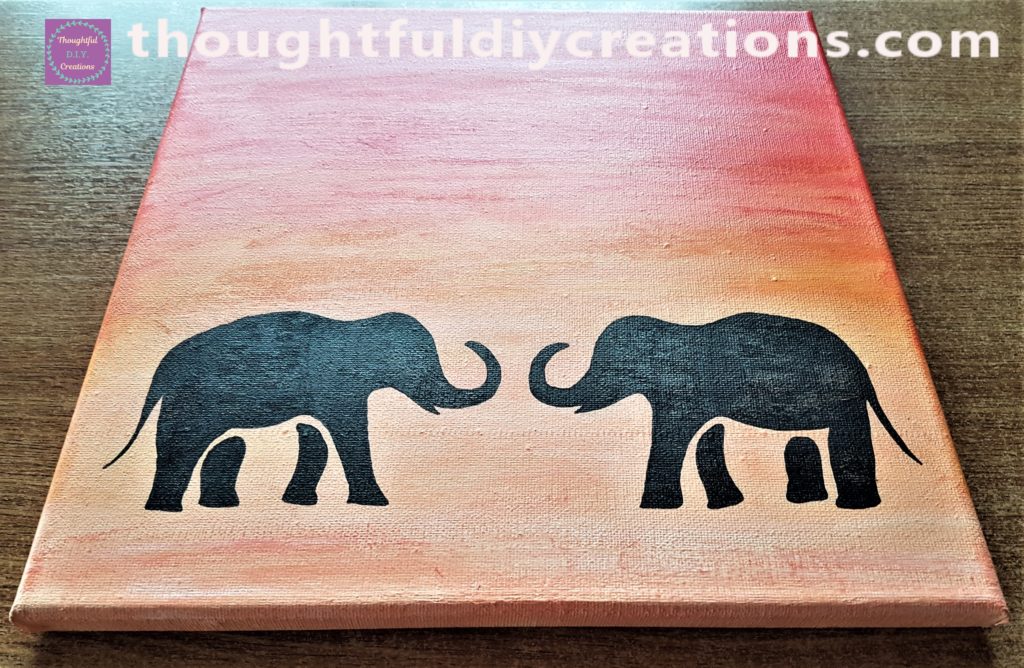 Full view of the elephant canvas.
