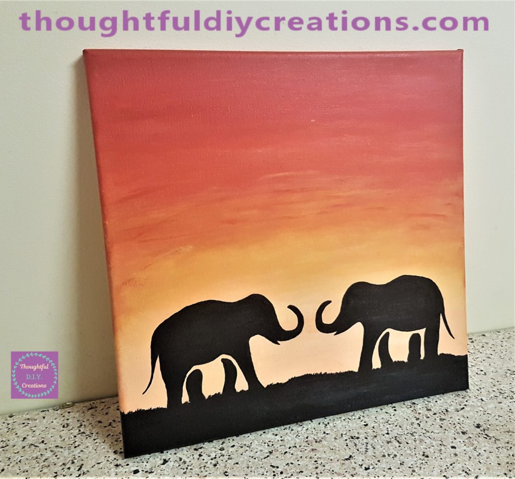 Another angle of the completed canvas.