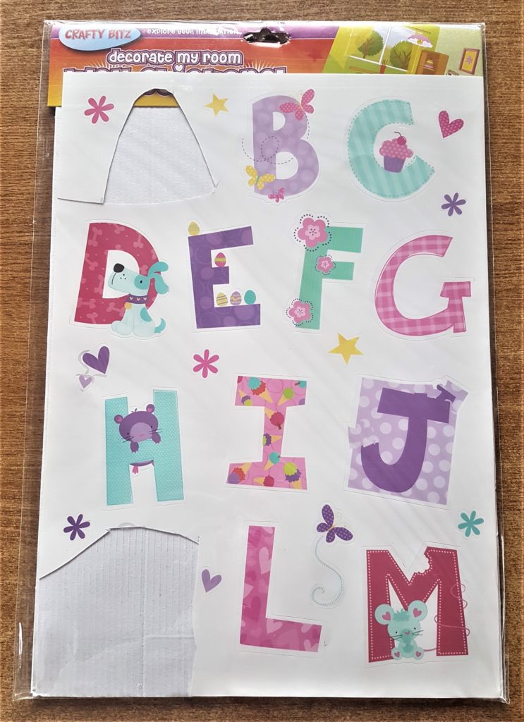 Pack of Alphabet Wall Stickers.