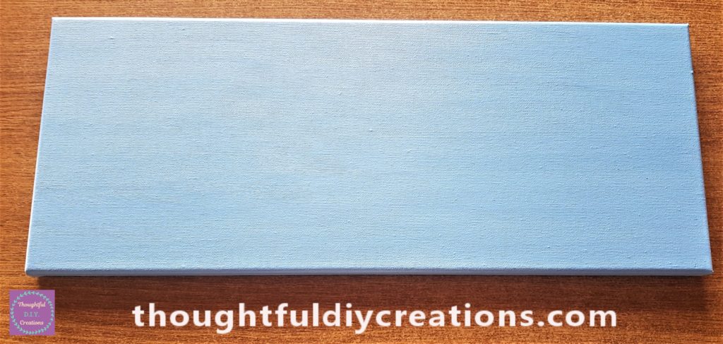 The second coat of Paint applied to the Canvas.