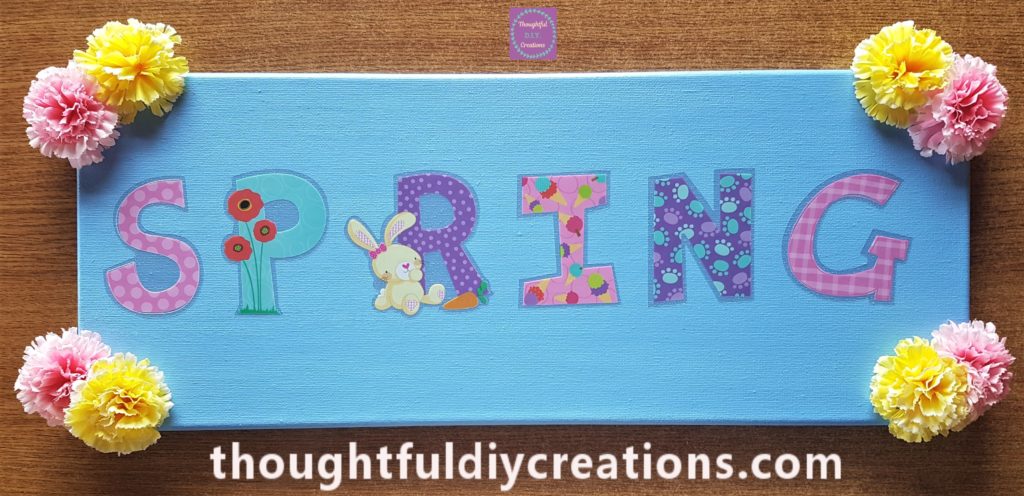 Each sticker removed from the white backing and attached to the Canvas.