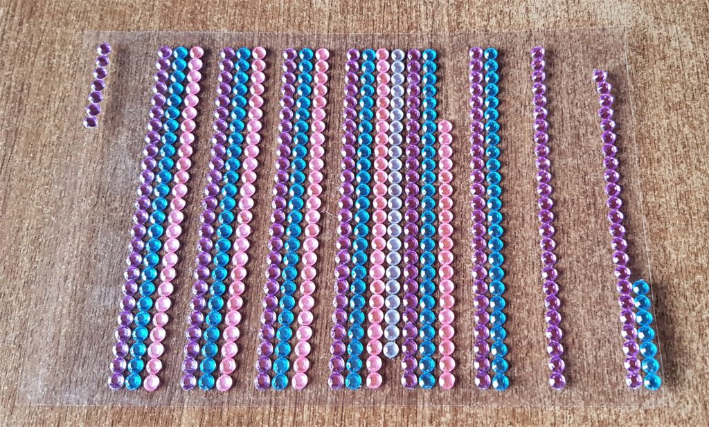 Multi-coloured Self-Adhesive Gemstone Sheet.
