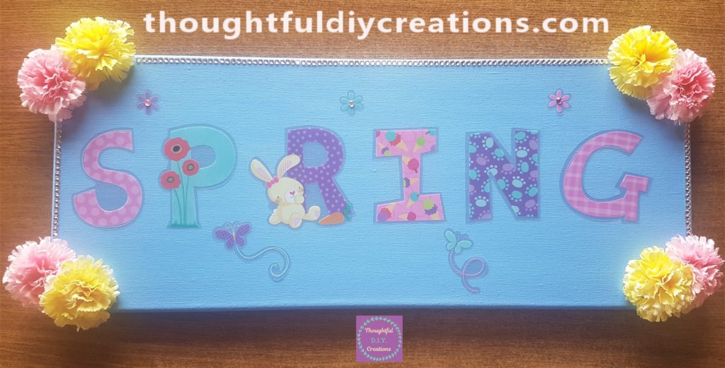 Gemstones added until the top of the canvas was covered.