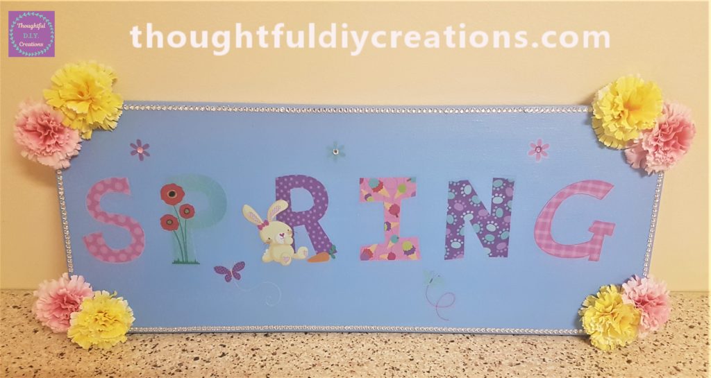 D.I.Y. Spring Canvas - thoughtfuldiycreations Flower Spring Craft Tutorial