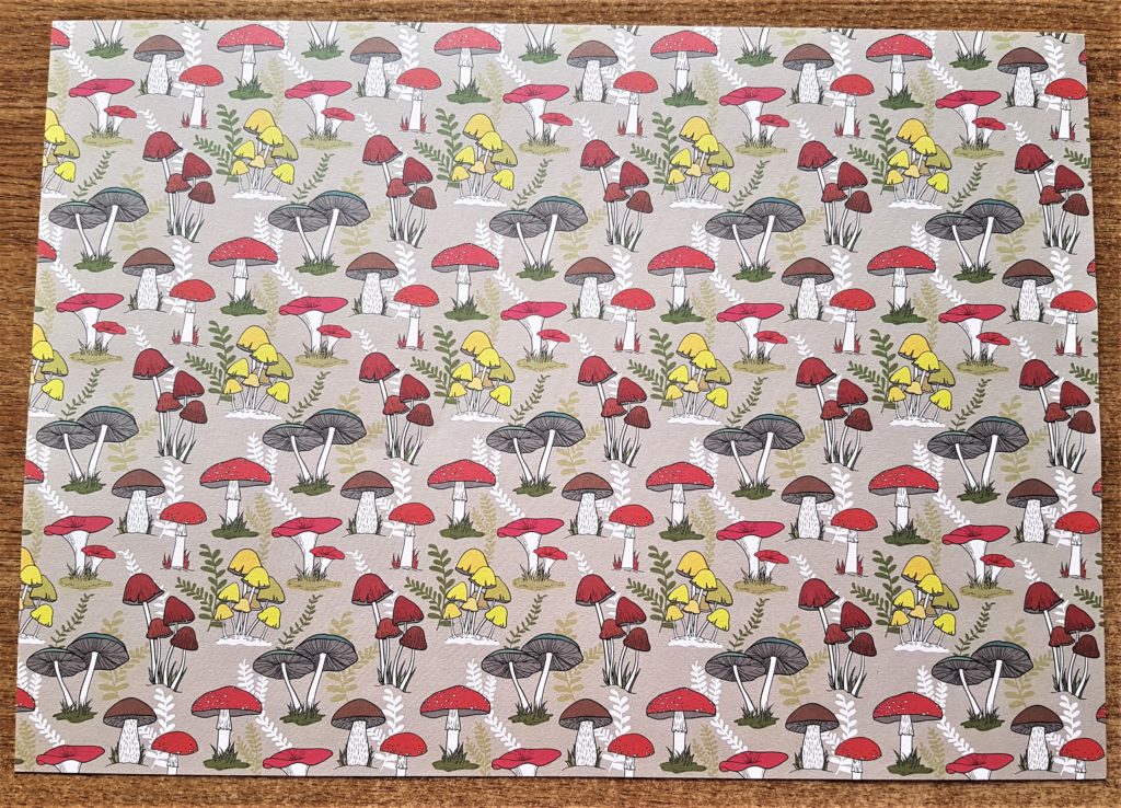 Mushroom Sheet of Cardstock.