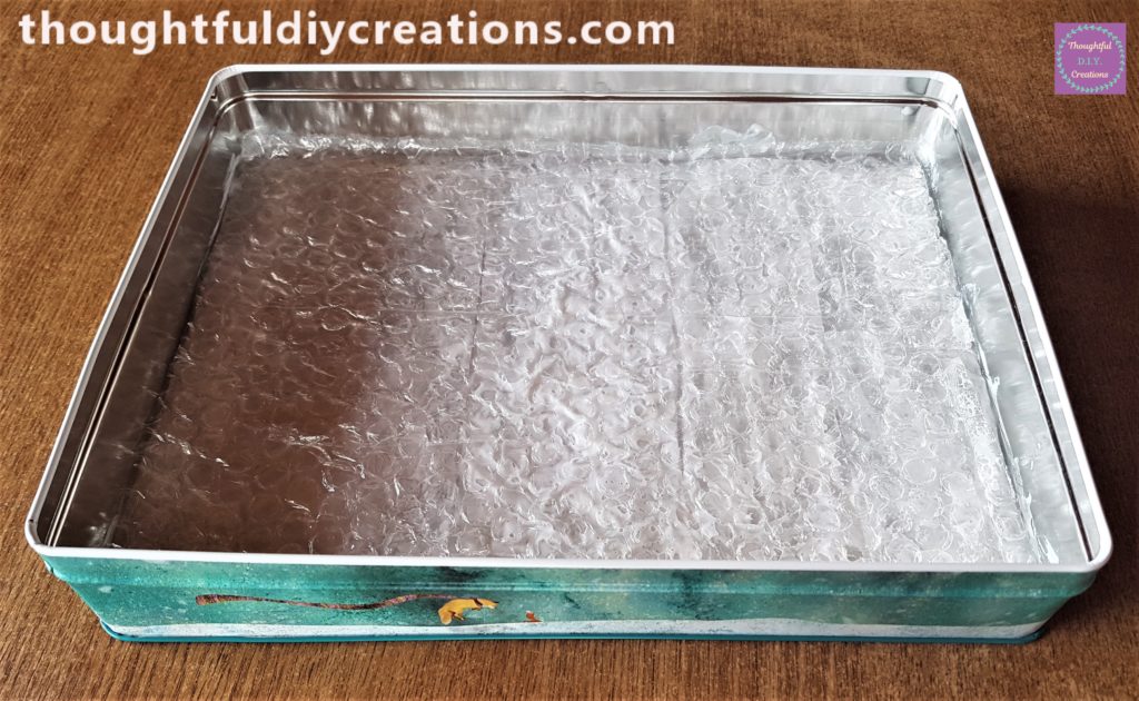 Second sheet of bubble wrap attached over the first layer of bubble wrap with PVA Glue.