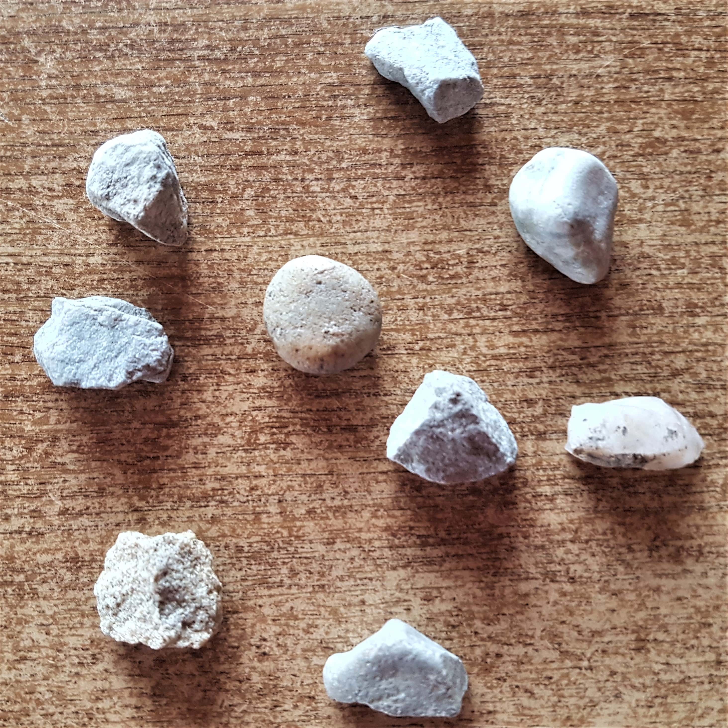 Stones which I had found on walks in nature.
