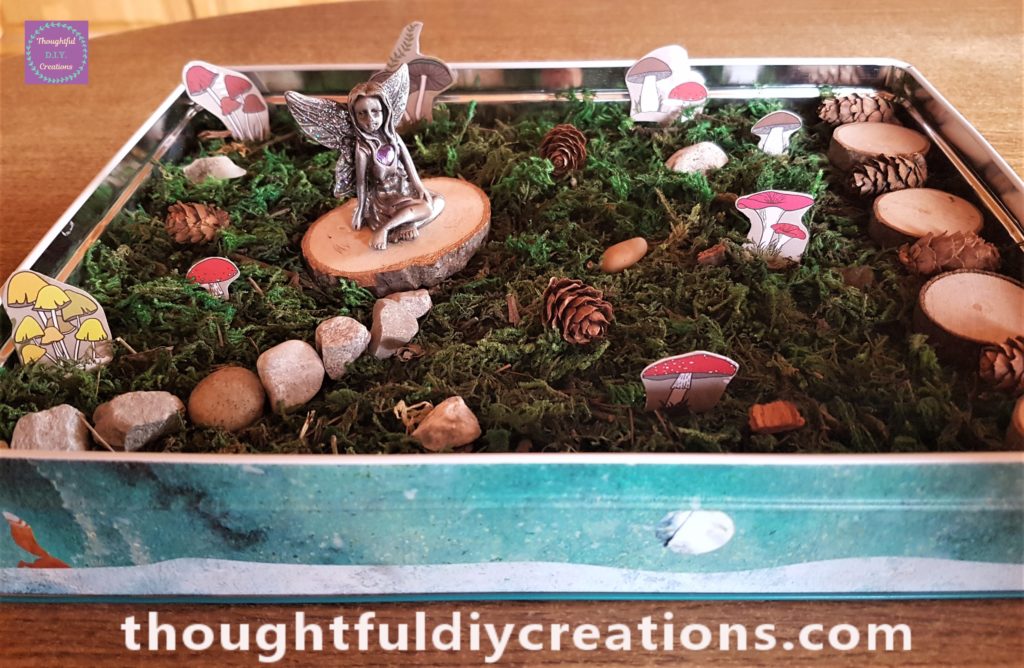 A closer view of the mushrooms in the garden.