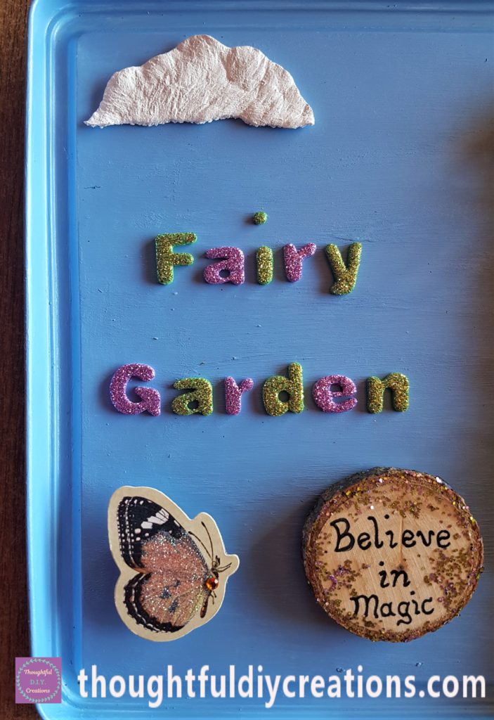 First half of the fairy garden lid.