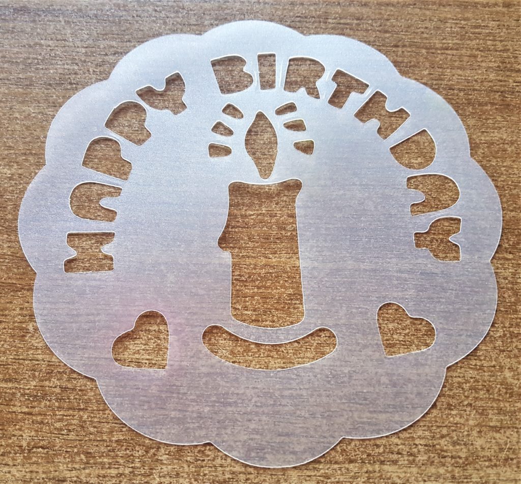 'Happy Birthday' Stencil.