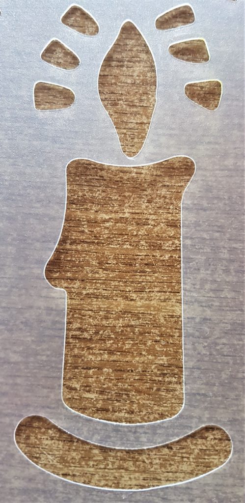 The Candle on the Stencil.