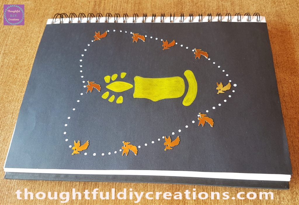 Side view of the Art Journal so far.