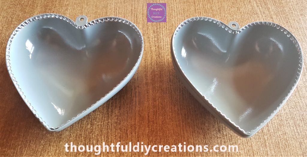 The same process repeated with the gemstones on the second heart.