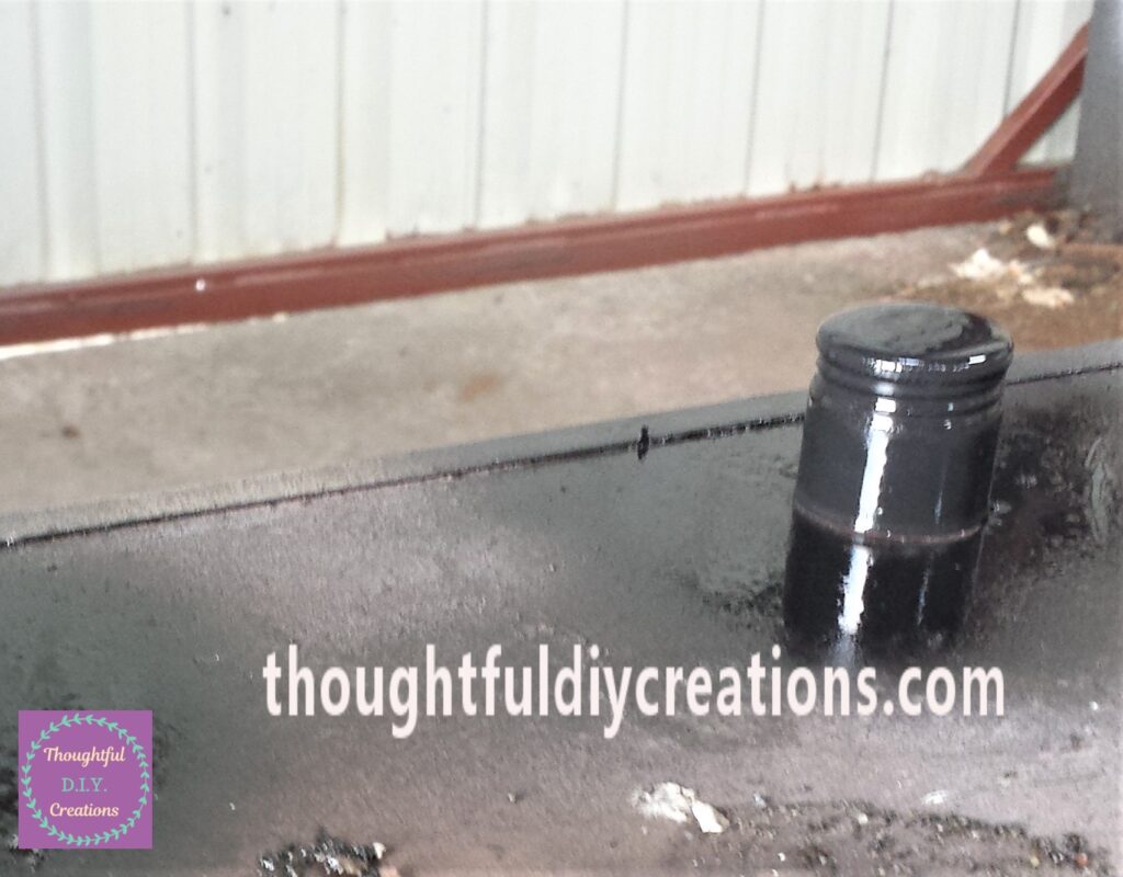 The Lid of the Bottle Spray Painted.