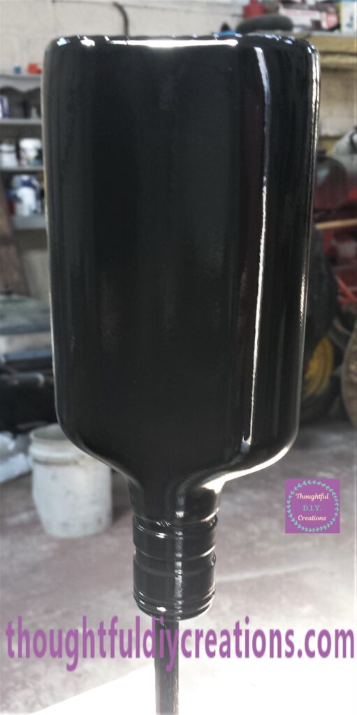 The second layer Spray Painted onto the Bottle.