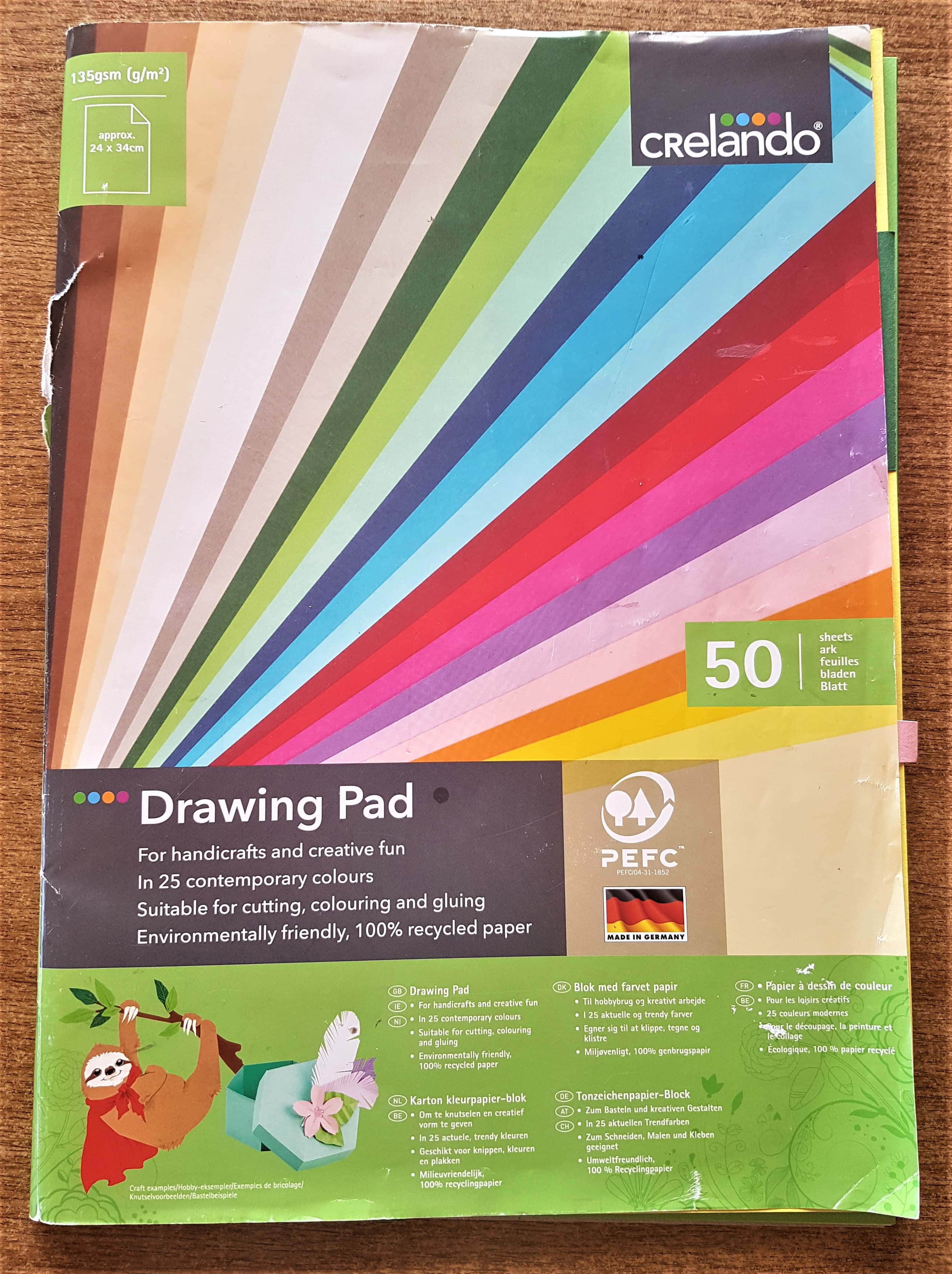 Multi-Colour Paper Pad 135 gsm.