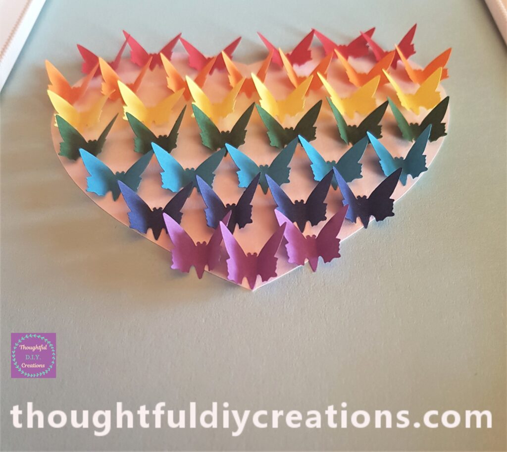 Another view of the 3-D butterflies.