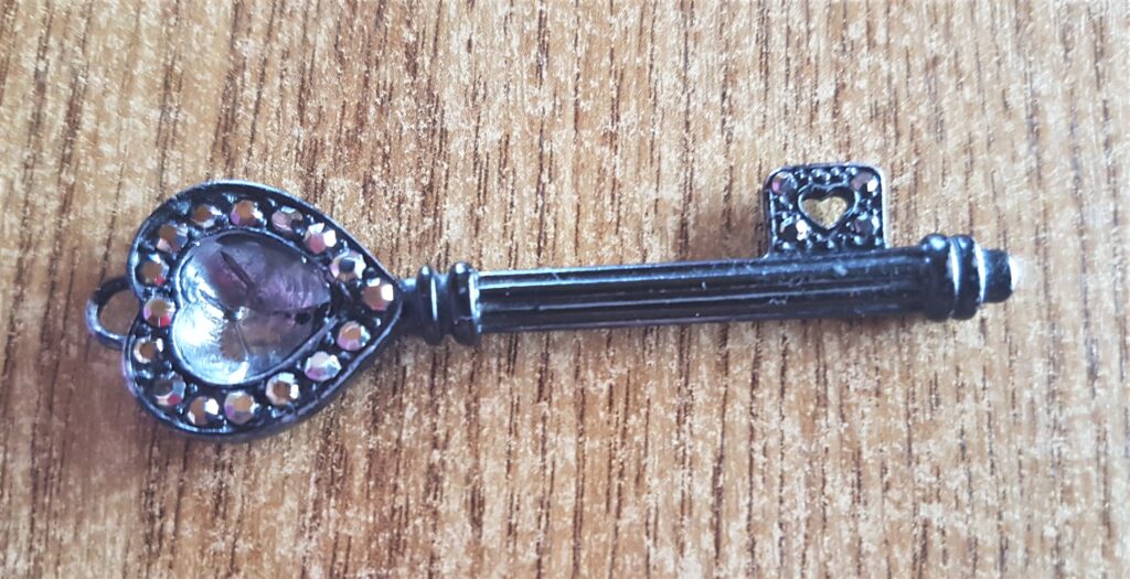 Black key from an old chain.