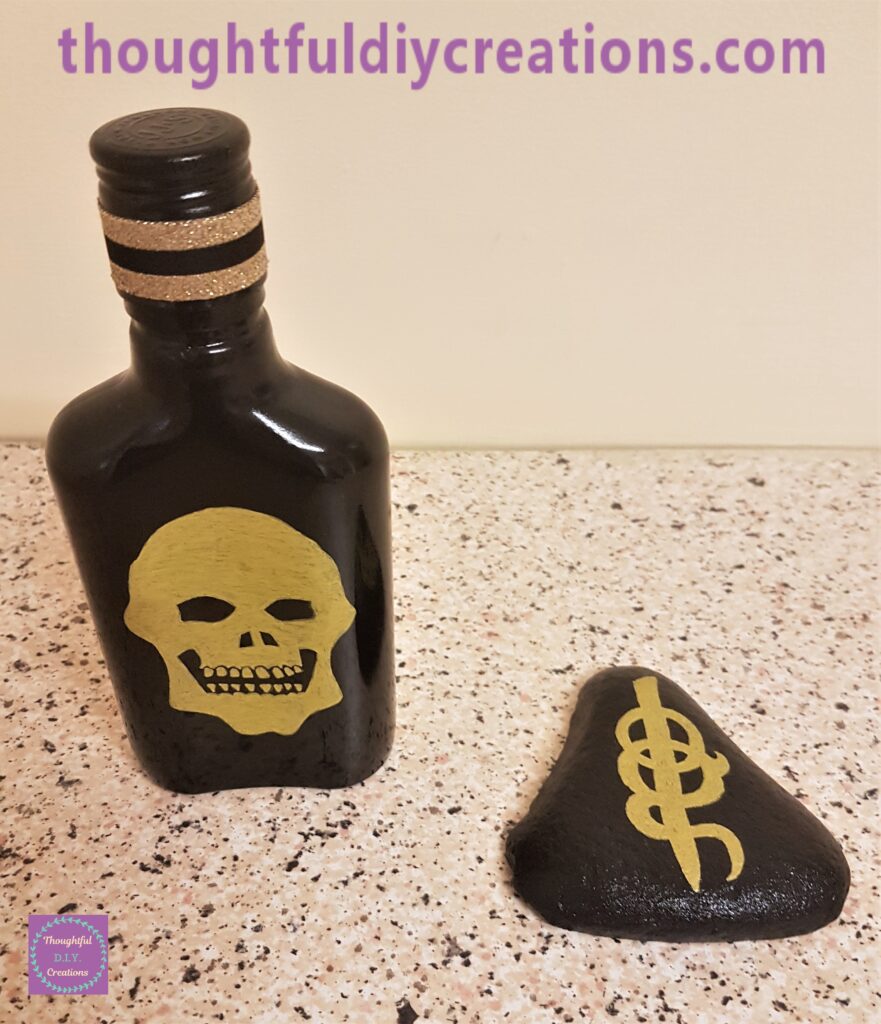 Bottle and Stone on display.