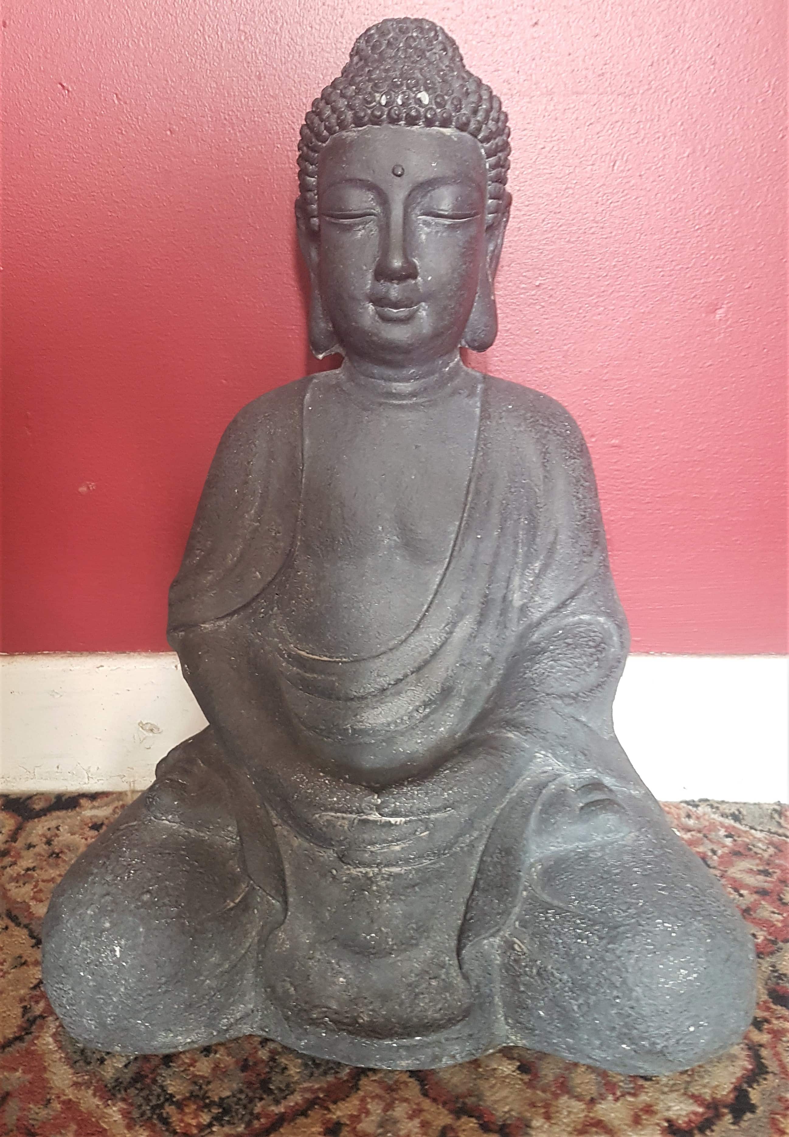 Grey Buddha Statue.