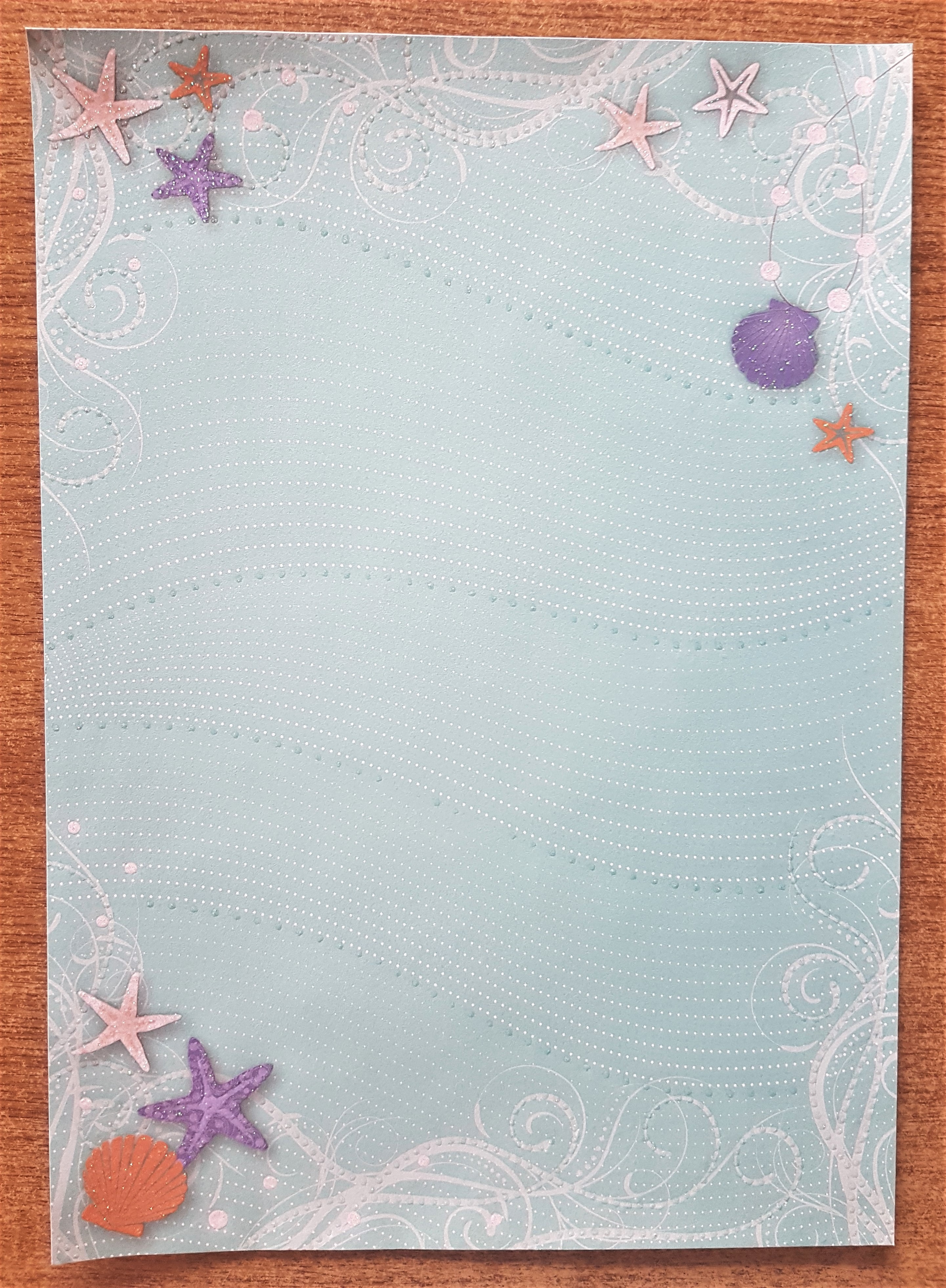 The A4 Beach Page cut out of the Paper Pad.