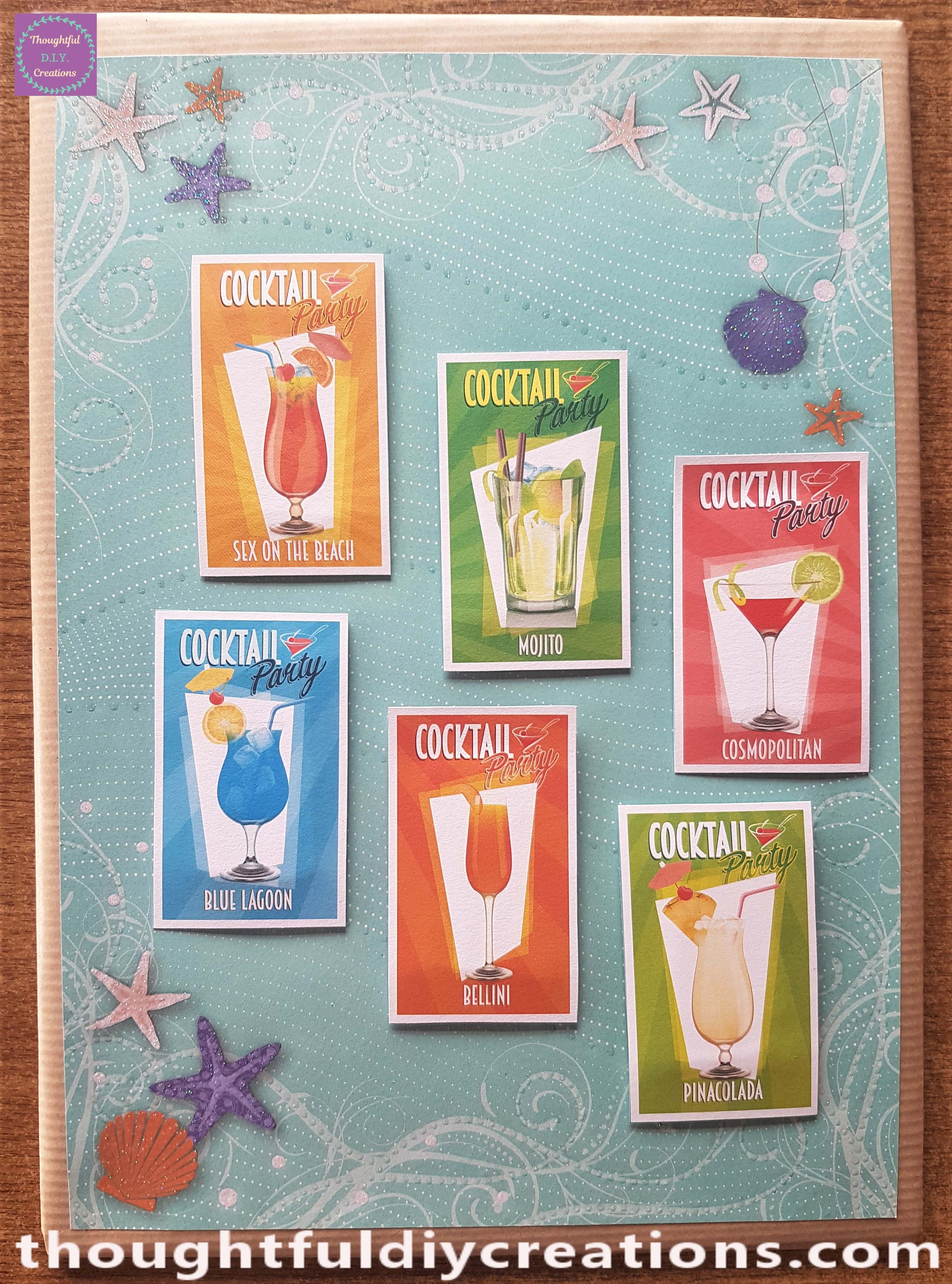 Full view of the Cocktail Menu Sign with all the Images attached.