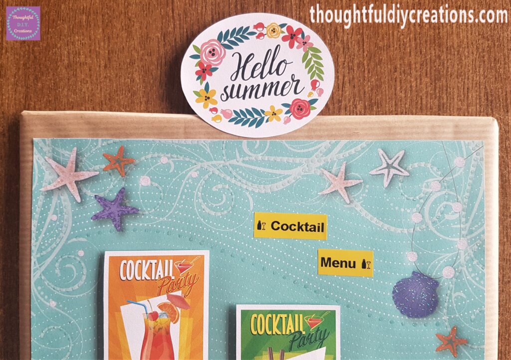 Pritt Stick all along the bottom on the back of the Image and attached to the top of the Sign.