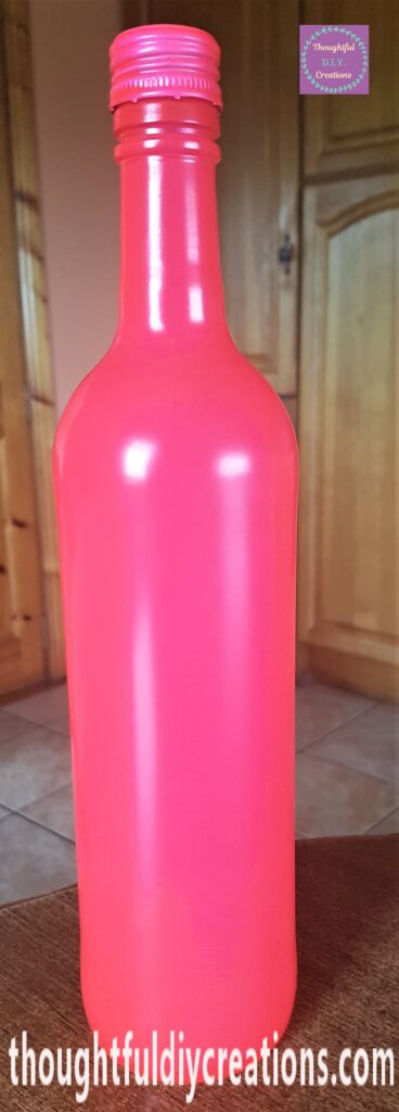 Bottle and lid brought back inside a few days later.