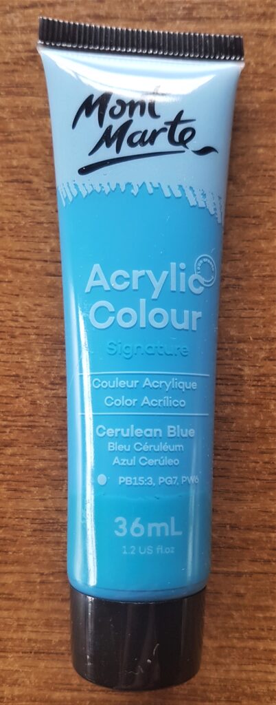 Cerulean Blue Acrylic Paint.