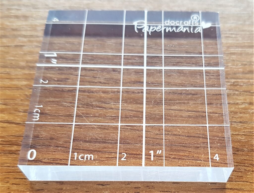 Acrylic Block for holding the Stamps.