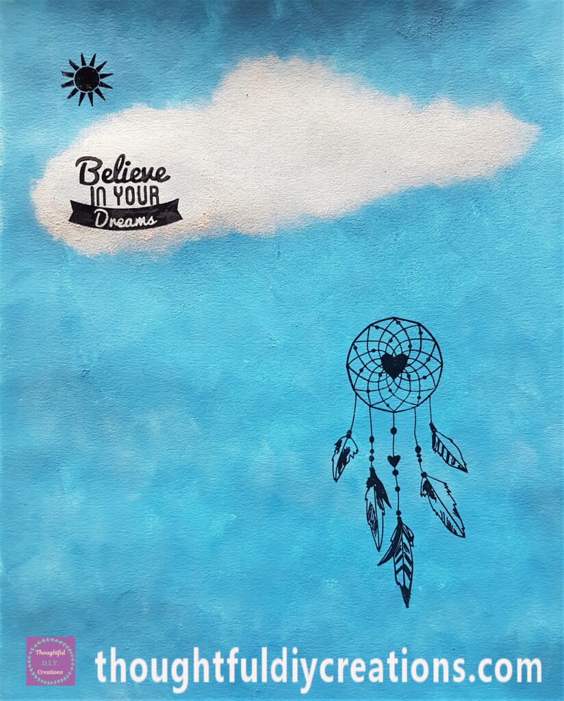 Stamp pressed into the ink and applied to the top left hand side of the page.