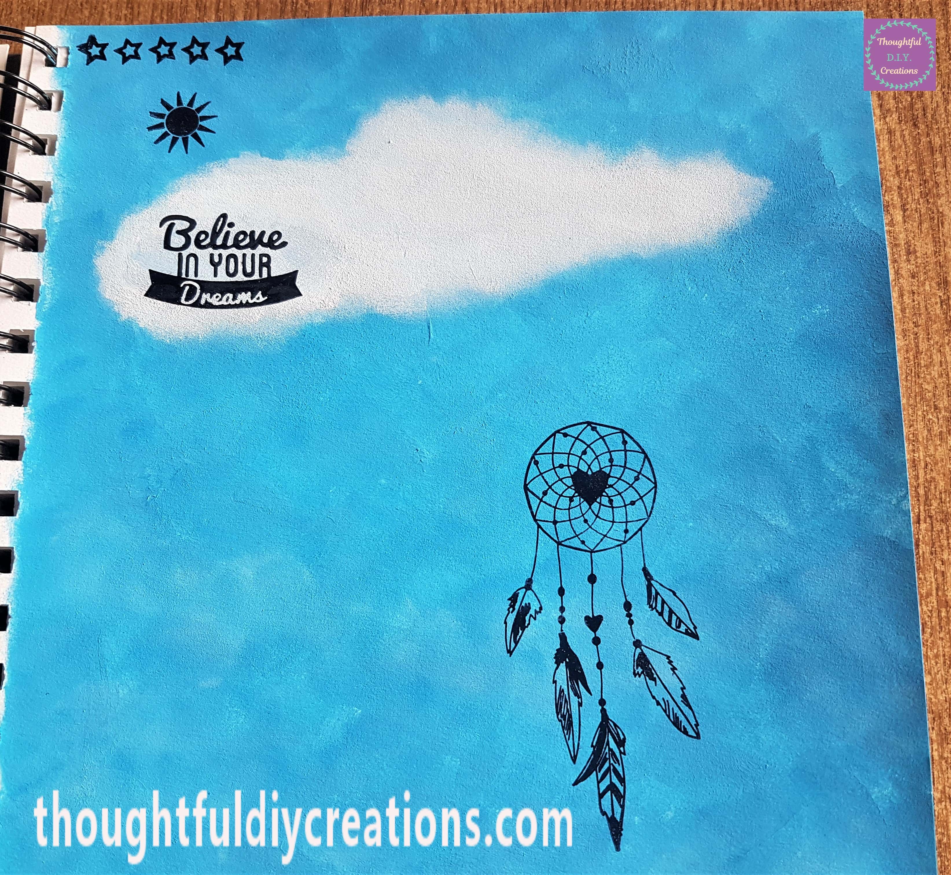 Stamp pressed down onto the top left hand side of the page.