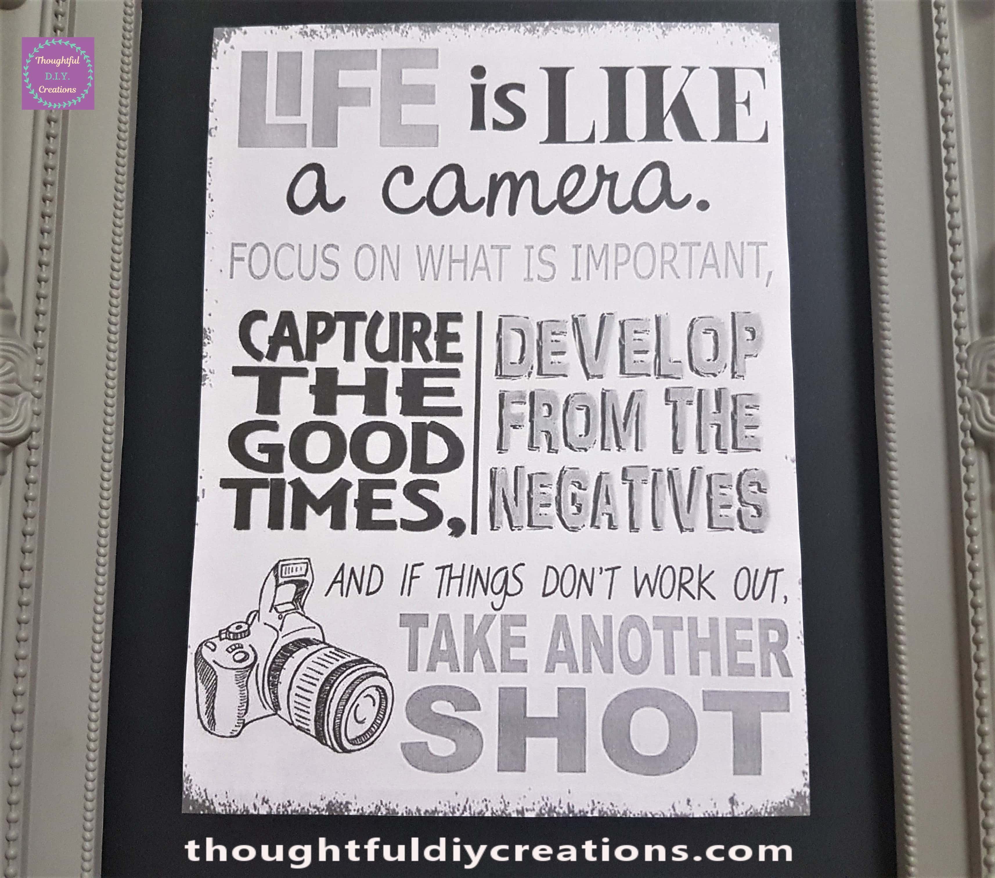 Close-up image of the Camera Quote.