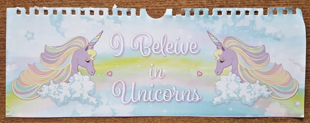 I chose one Unicorn Picture to use for my Card.