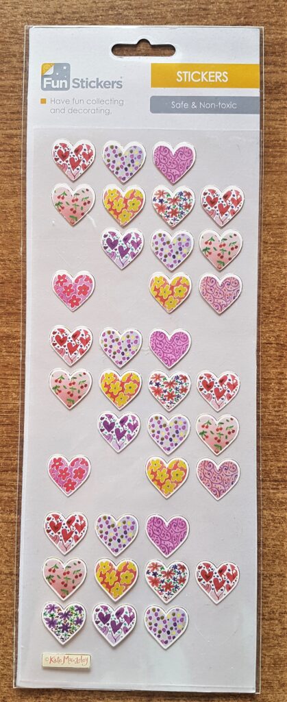 Love Heart Stickers from my Sticker Collection.