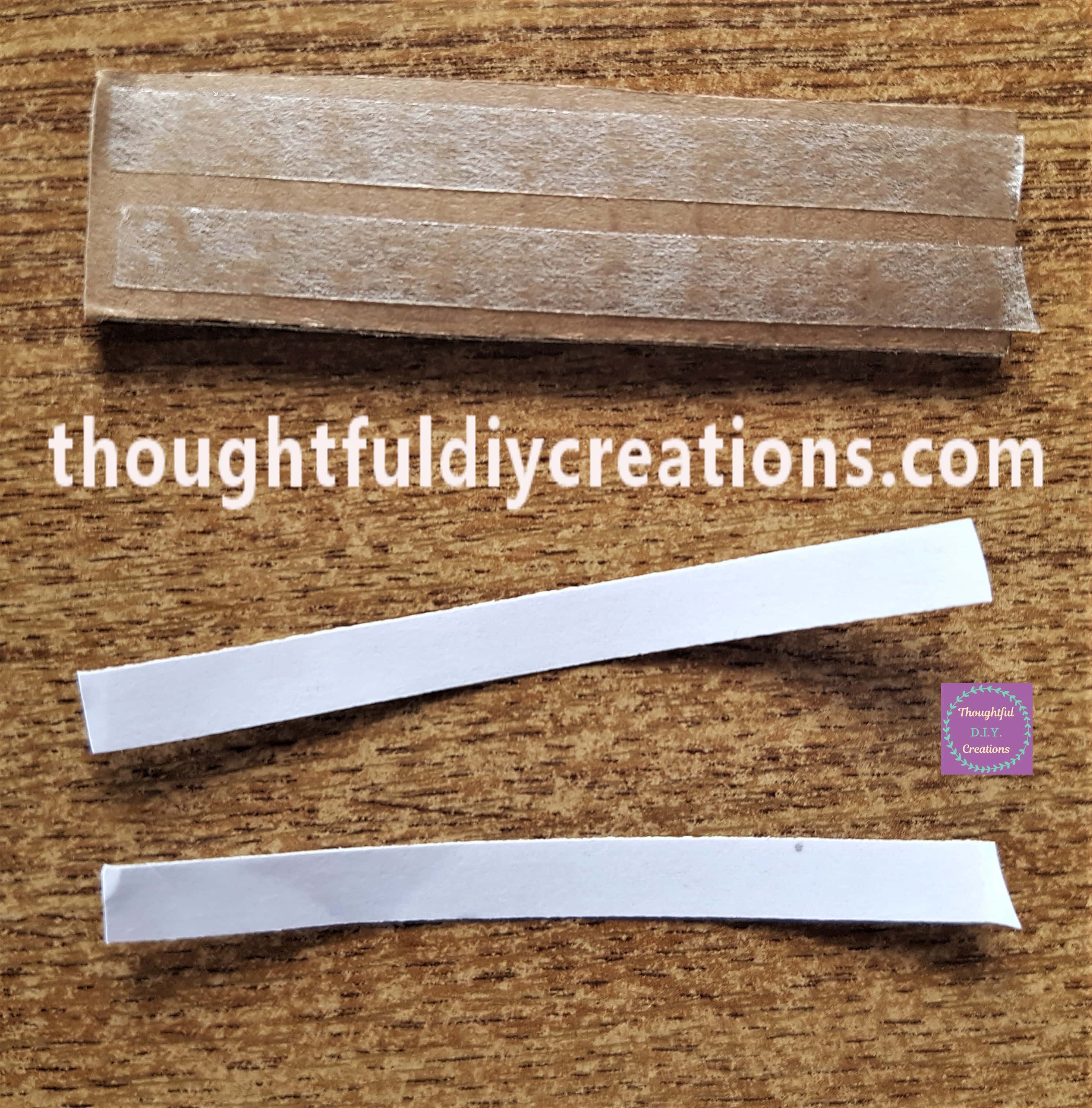 I removed the white backing from the Double-Sided Tape.