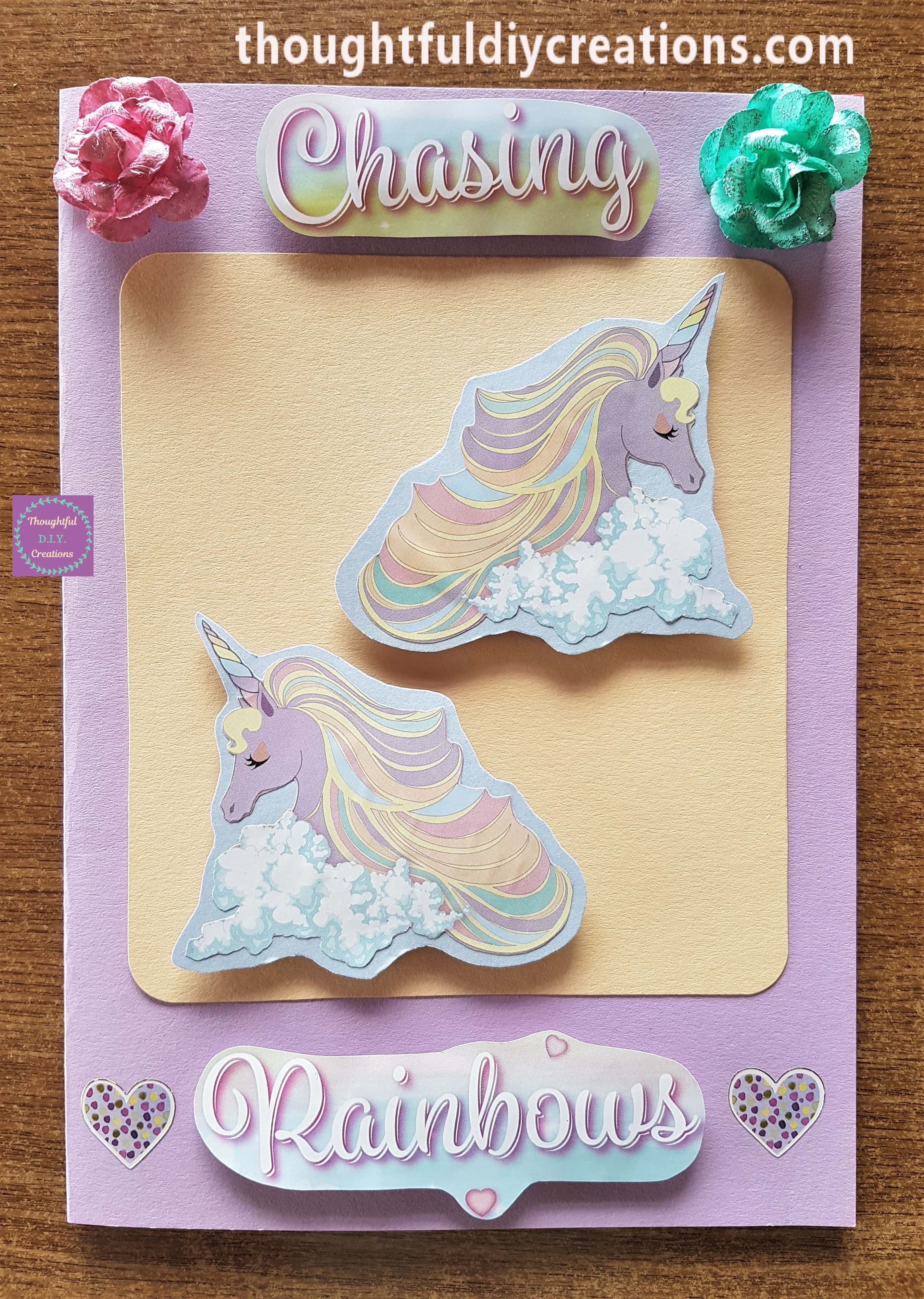 Completed front of the Handmade Card.