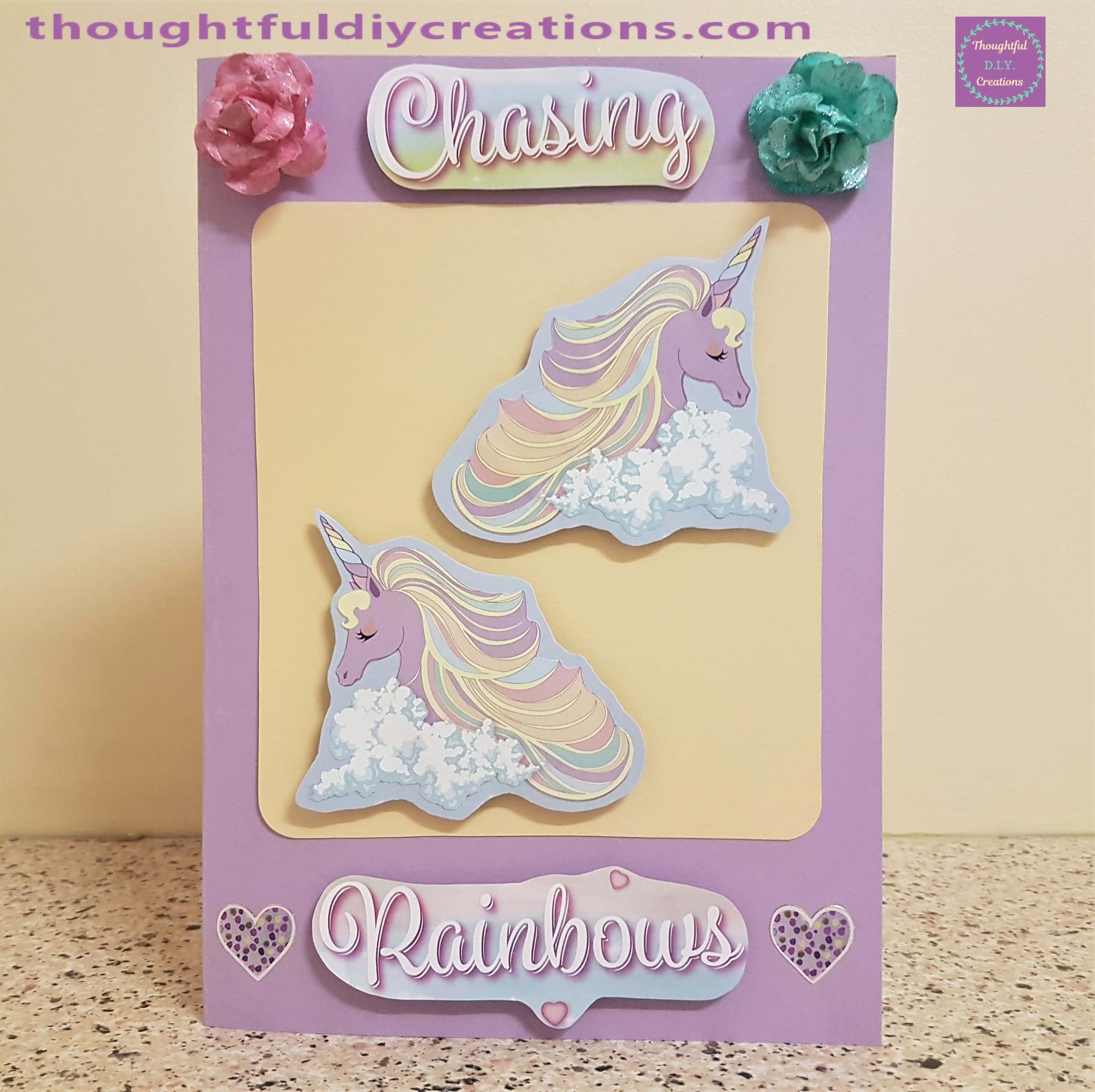 Finished Handmade Card on Display.